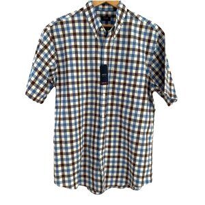 Arrow Button Down Shirt Men's L Coastal Cove Multicolor Short Sleeve Grandpa NWT